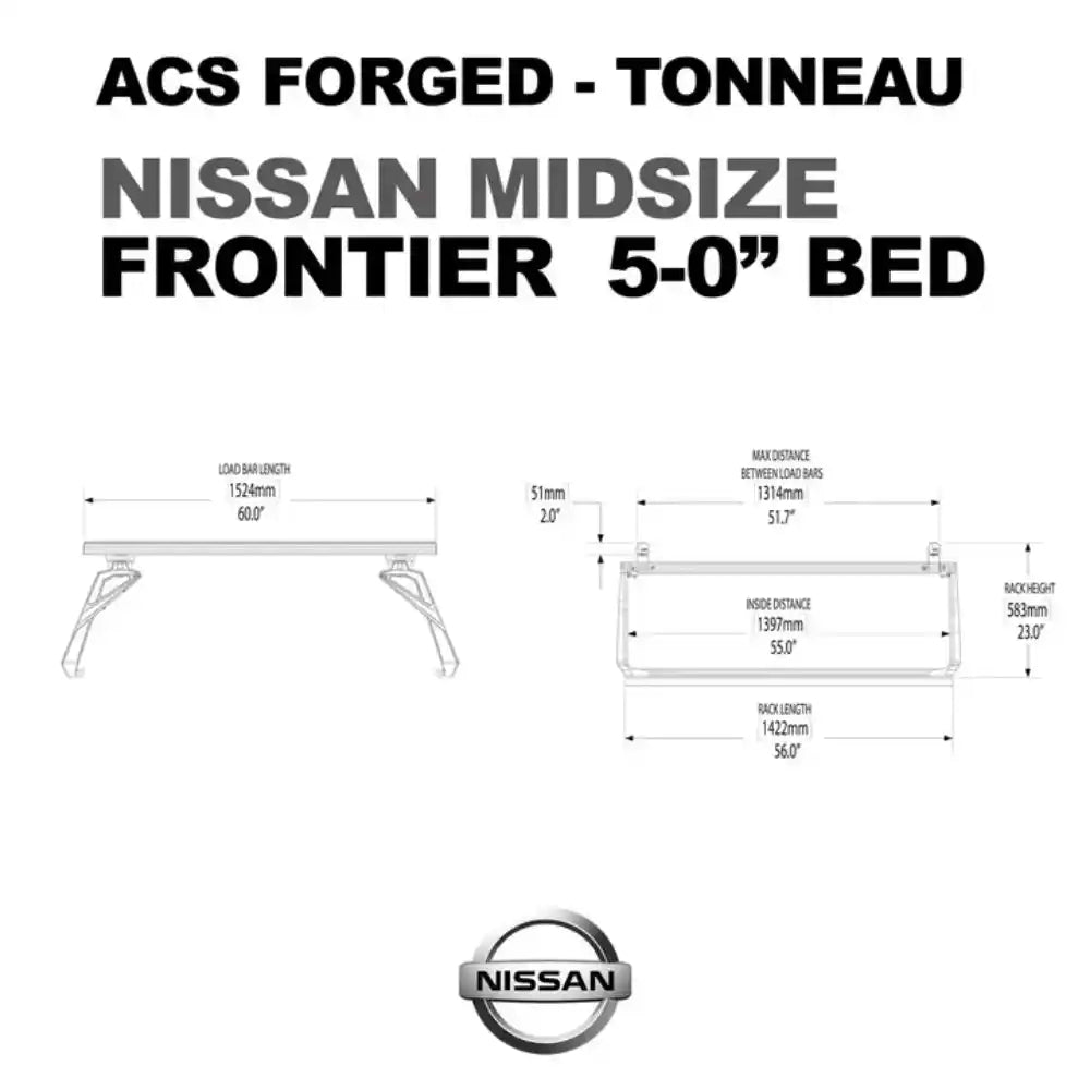 Leitner Desgins ACS Forged Tonneau - Rails ONLY - Nissan Titan / Frontier