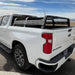 RCI HD Bed Rack on white pickup truck rear view