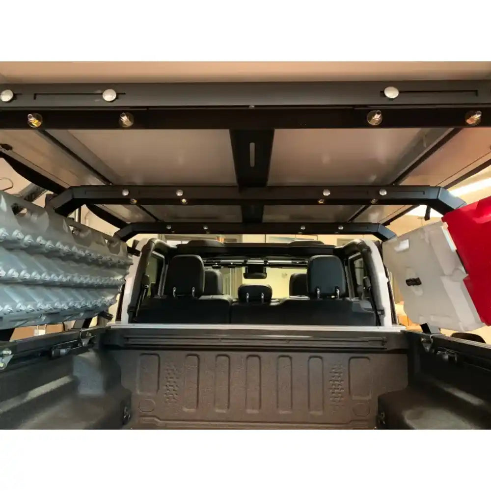 RCI HD bed rack on gray truck with overland setup