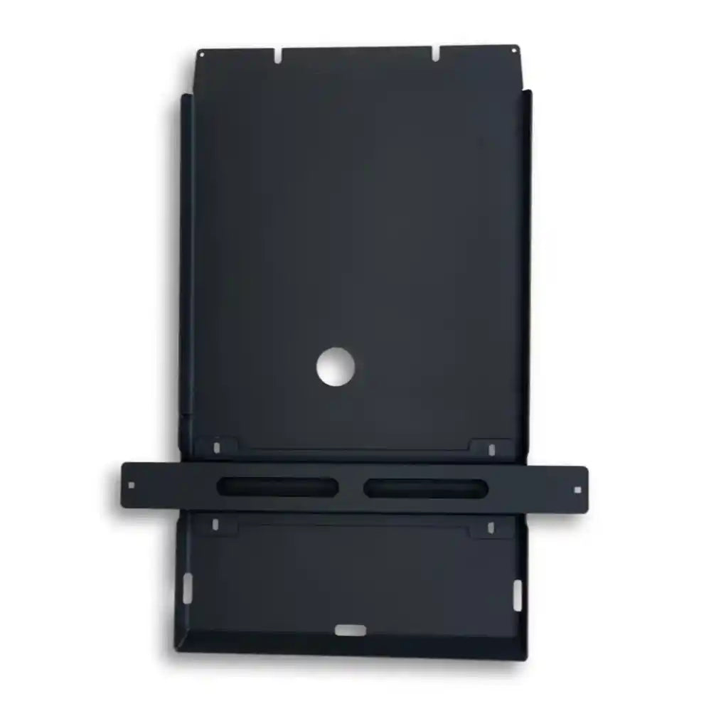 RCI Offroad matte black skid plate showing integrated bracket