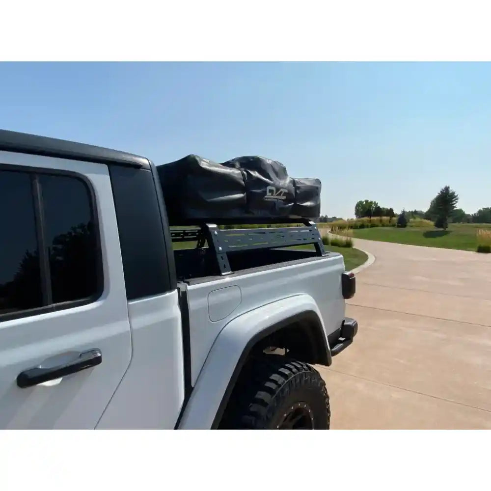 RCI Sport Bed Rack on gray Tacoma, side profile