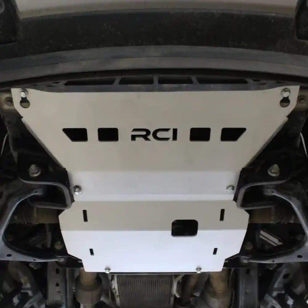 RCI skid plate underside view installed

