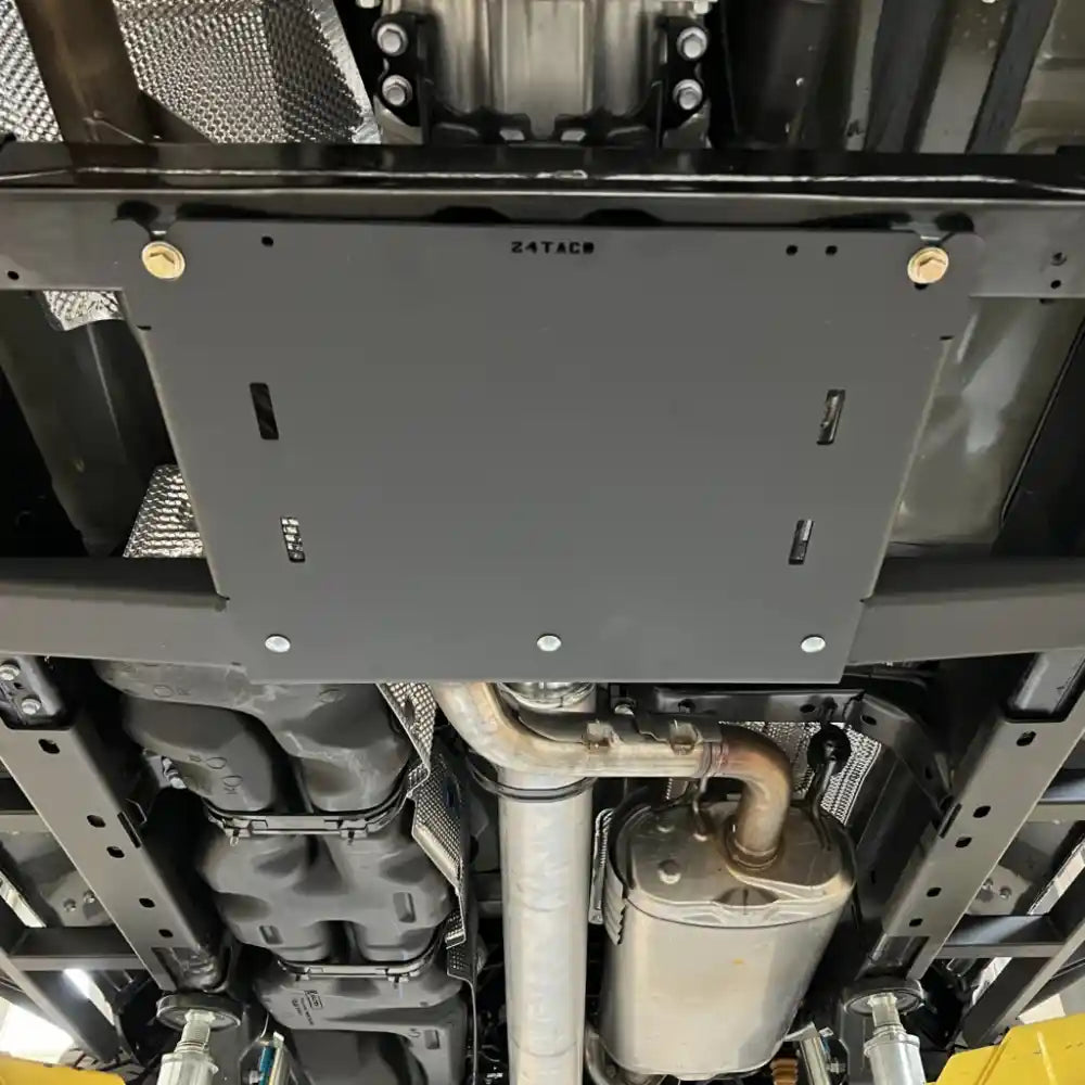 RCI transfer case skid plate installed under Tacoma/4Runner