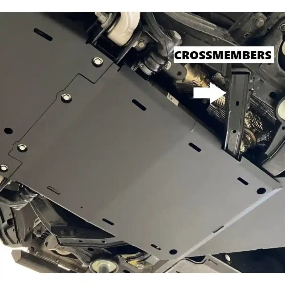 RCI Black Steel Transmission Skid Close Up