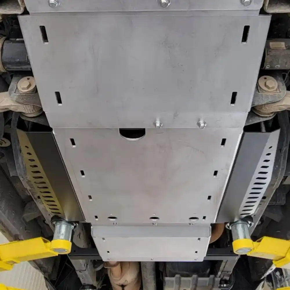 RCI transmission skid plate bottom view with vents