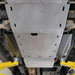 RCI transmission skid plate bottom view with vents