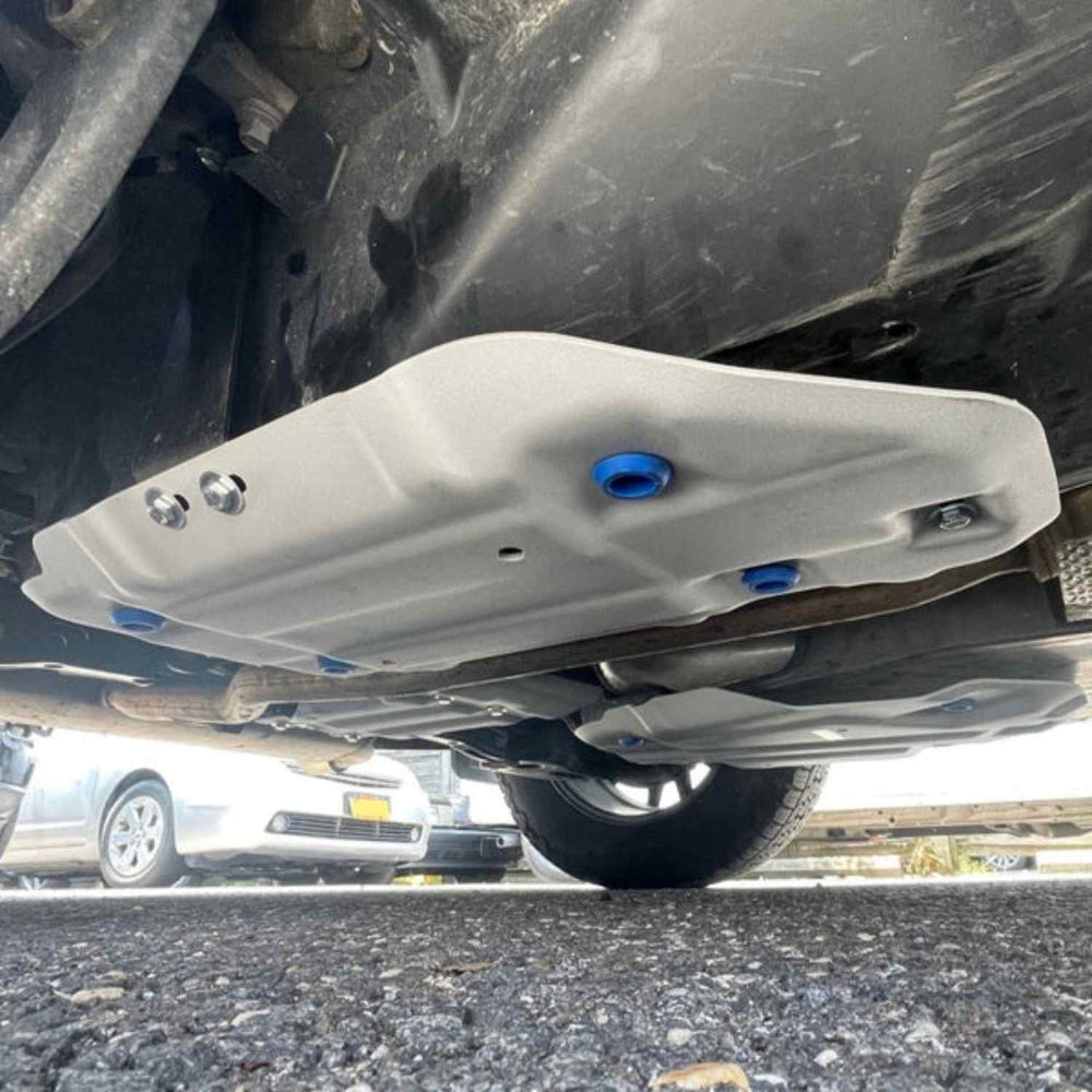 close up view of one of the skid plates for rav4