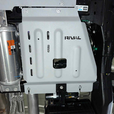 Close up view of Transfer Case Skid Plate For Cadillac GMC and Chevrolet