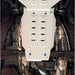 RIVAL gas tank skid plate installed under Toyota Land Cruiser