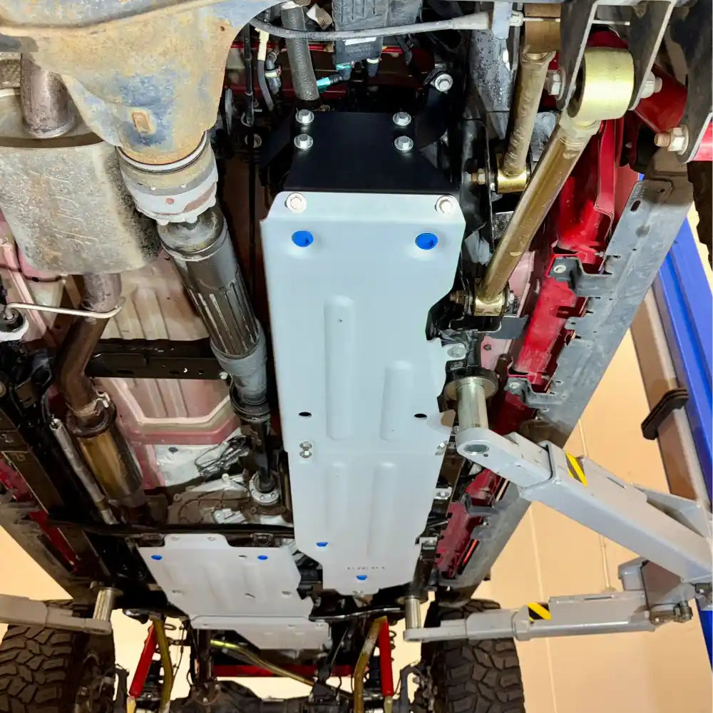 RIVAL gas tank skid plate underside detail