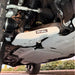 RIVAL skid plate installed on lower control arm – front view