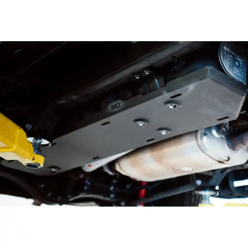 Rear-to-front view of complete skid plate