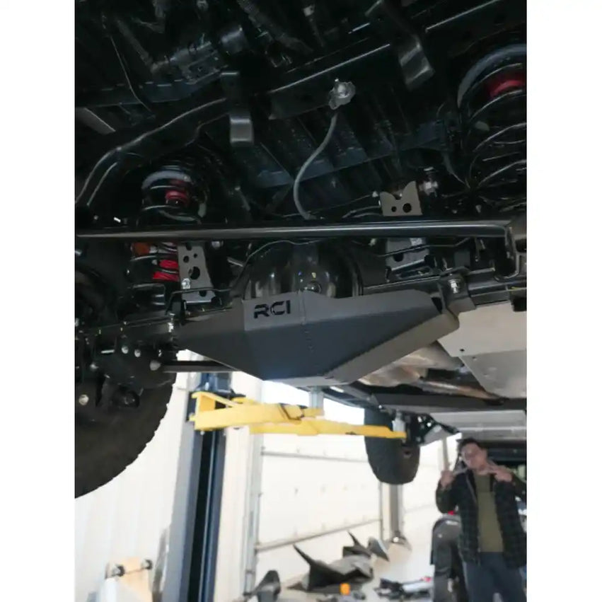 RCI Offroad 2024 Tacoma Rear Diff Skid Plate Installed Bottom View
