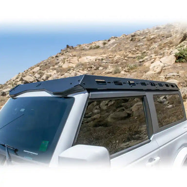 Rear three-quarter view of Ford Bronco roof rack