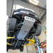 Rear underbody view of installed RCI skid plates on Chevrolet Colorado