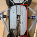 Rear underside aluminum skid plates close-up