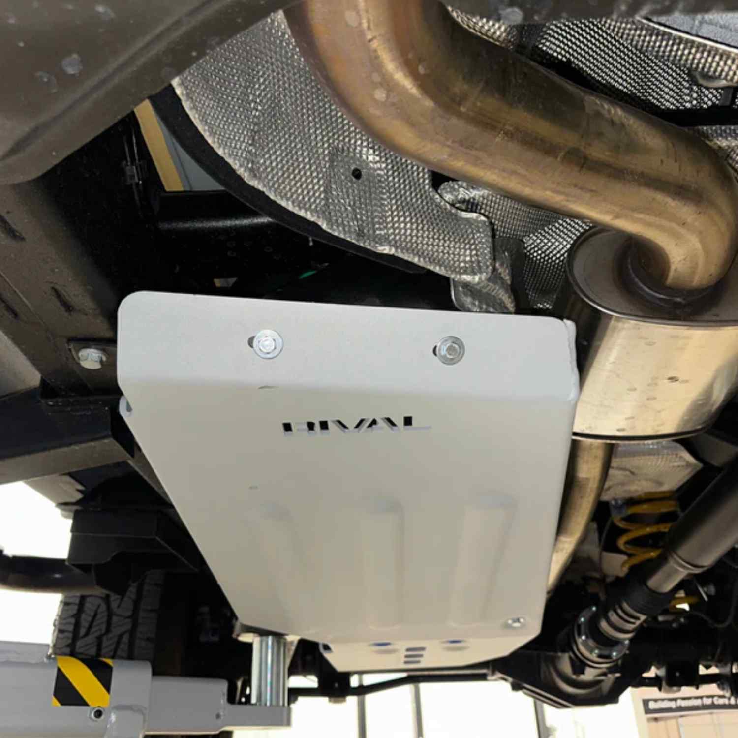 Rival Aluminum Gas Tank Skid Plate For Ineos Grenadier Mounted View