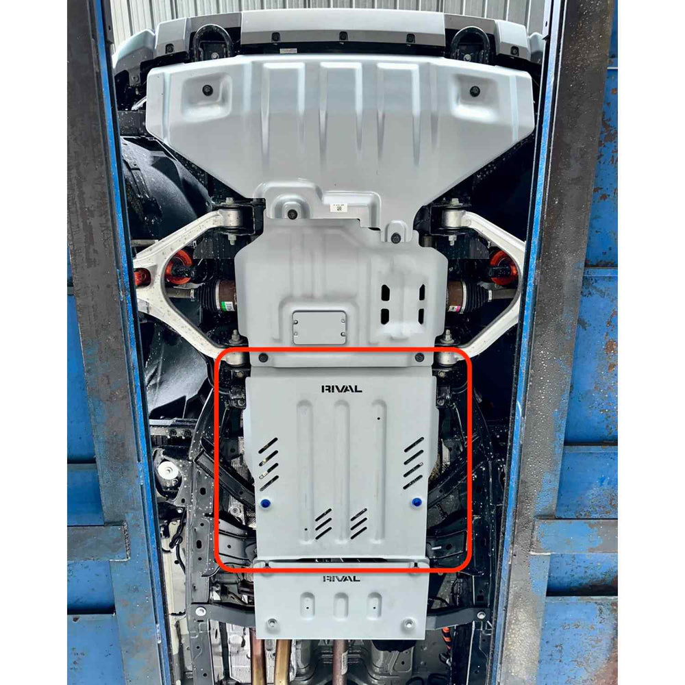 Highlighted Rival Aluminum Transmission Skid Plate For Raptor