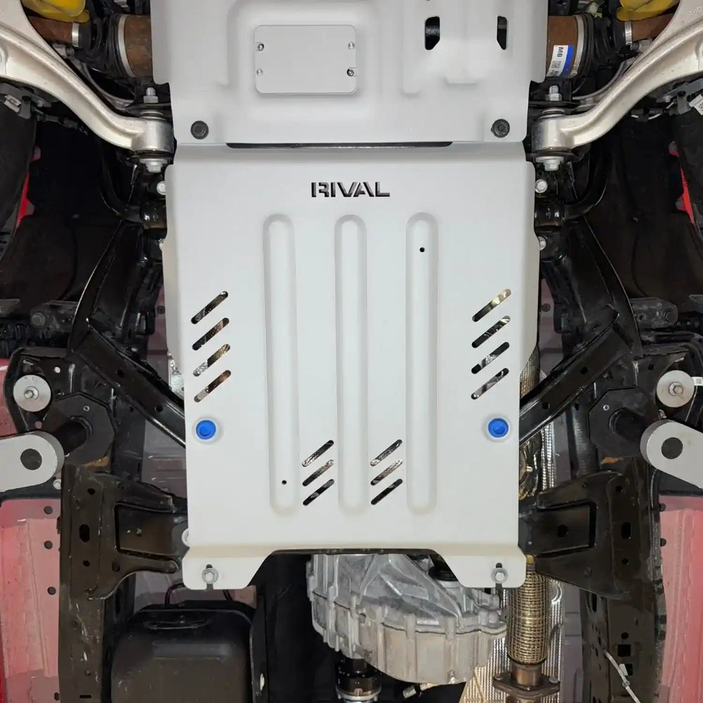 Aluminum Transmission Skid Plate For Raptor Mounted View