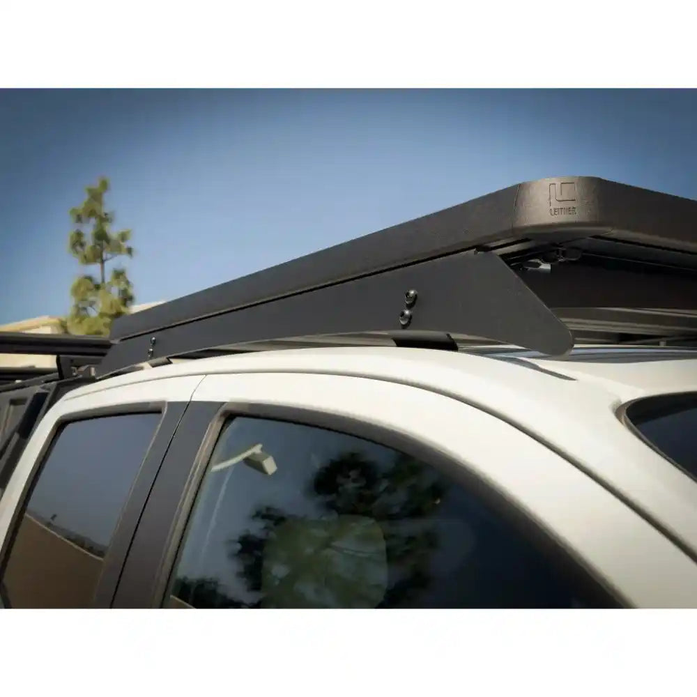 Close-up of mounted roof rack on GMC Canyon