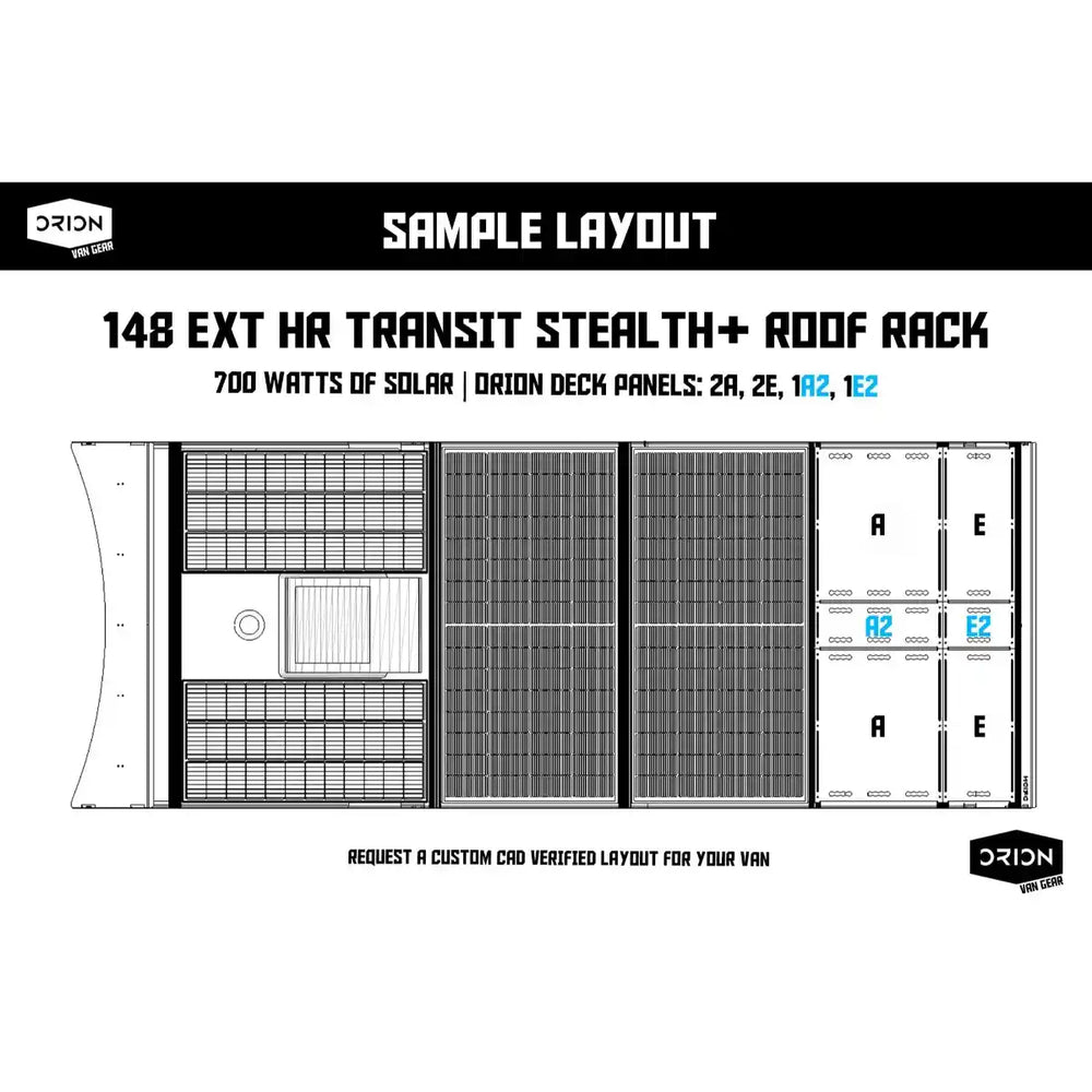 Ford Transit Solar Panel Layout