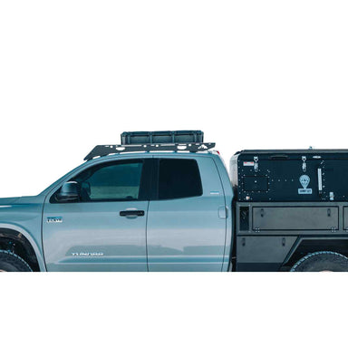 Sherpa Little Bear 2007-2021 Toyota Tundra Double Cab Roof Rack Closed Side View