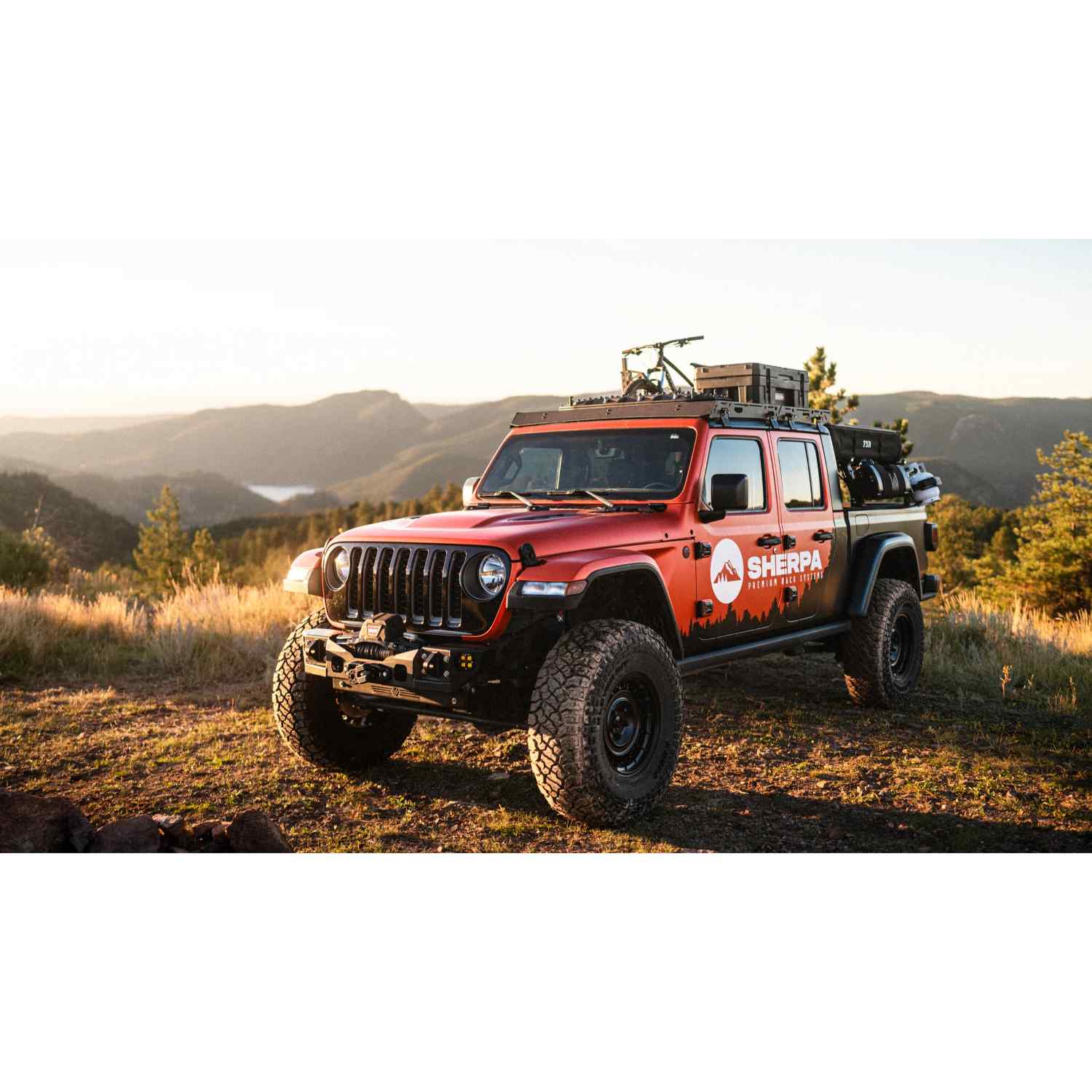 Sherpa Sunlight 2020-2023 Jeep Gladiator JT Roof Rack Detailed View