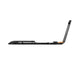 Side angle of wheel cradle arms in raised position
