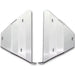 Silver RCI A-arm skid plates in raw aluminum finish, pair view