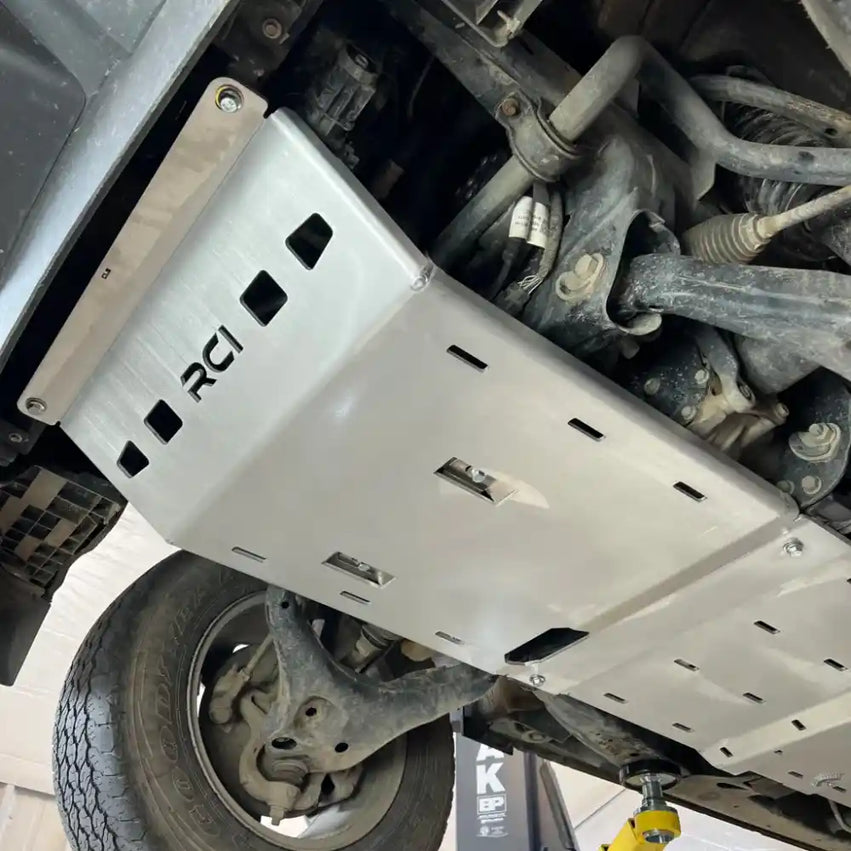 Underbody view of RCI Colorado Skid Plate