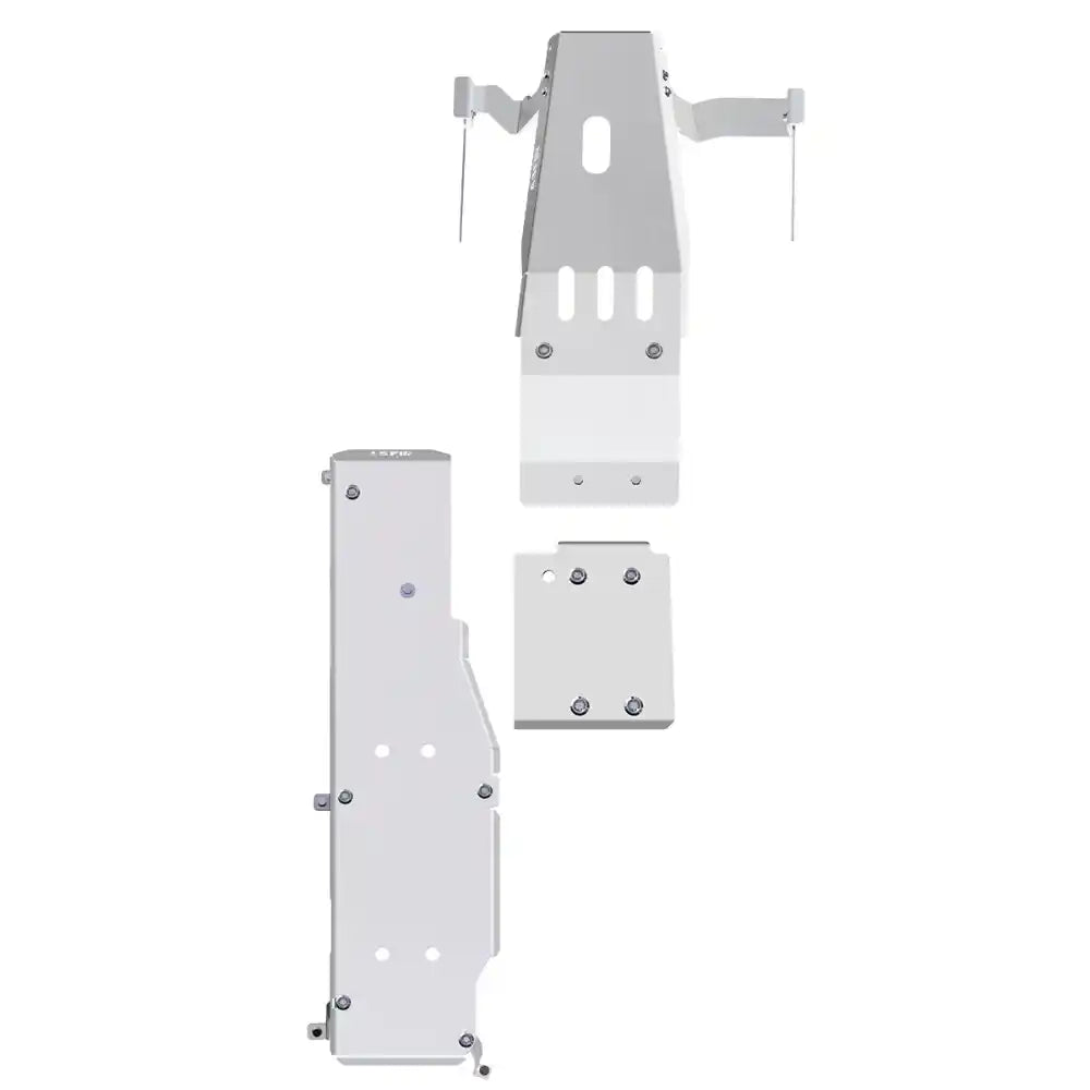 Silver aluminum front skid plate for Jeep Wrangler JL 2-door