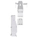 Silver aluminum front skid plate for Jeep Wrangler JL 2-door