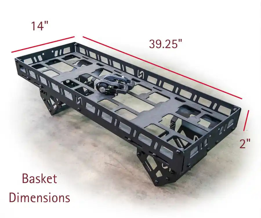 Spare tire rack platform top view