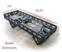 Spare tire rack platform top view