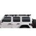Display image of White Wrangler with Roof rack on white background
