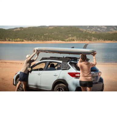 Subaru Crosstrek adventure setup with Cascade rack and rooftop gear