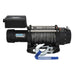Superwinch winch with synthetic cable and control box on a white background