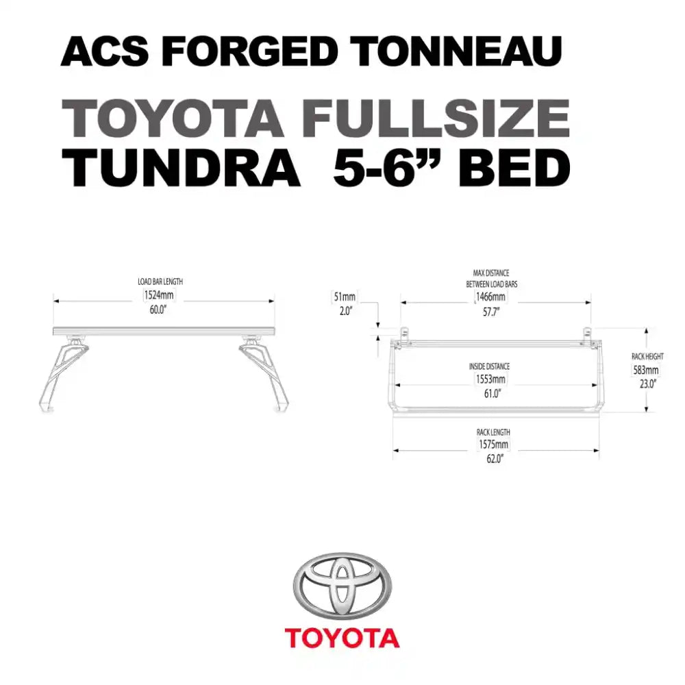 Leitner Designs ACS Forged Tonneau - Rails ONLY - Tacoma / Tundra