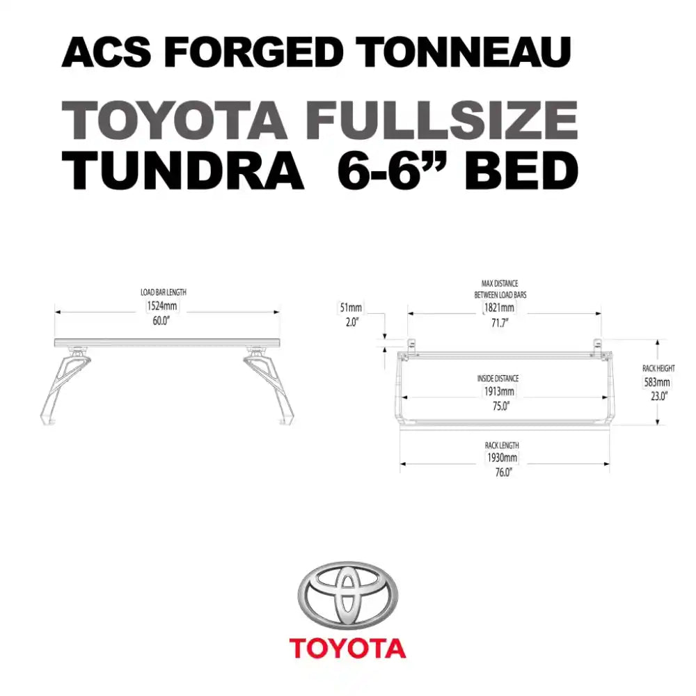 Leitner Designs ACS Forged Tonneau - Rails ONLY - Tacoma / Tundra