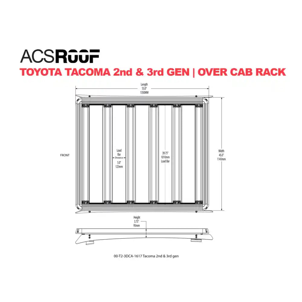Leitner Designs ACS Roof Over Cab Platform Rack for Toyota Tacoma