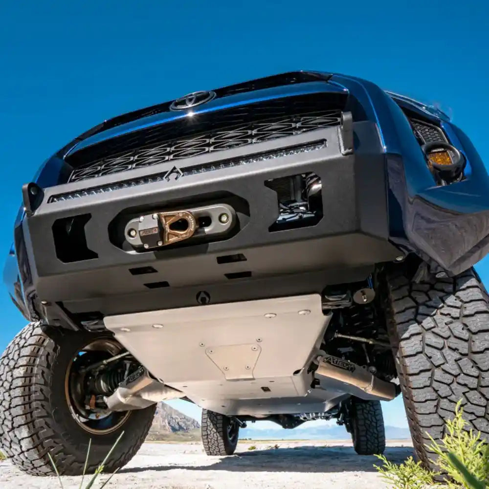 Front underbody view of 4Runner with bellypan system