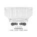 Top view diagram of RIVAL transfer case skid plate shape