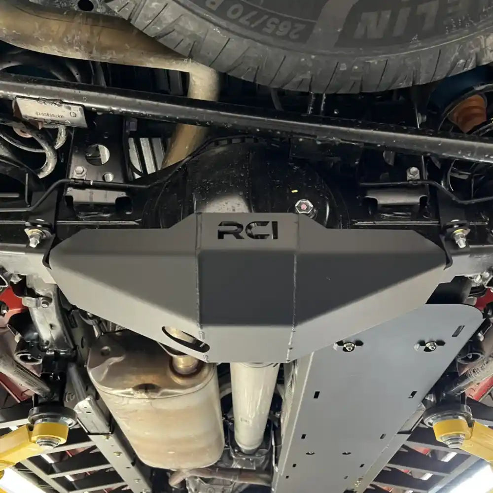 Top view of bare RCI rear diff skid plate