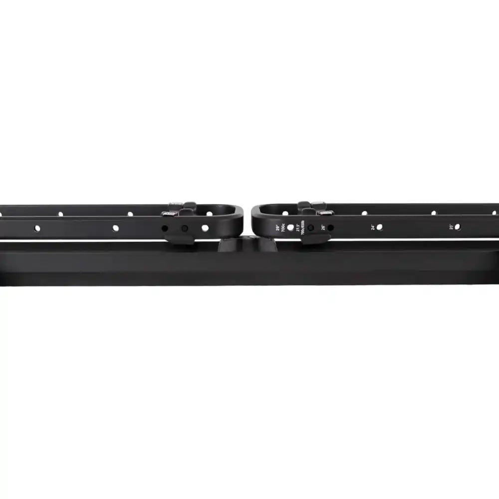 Top view of bike tray channel with reinforced mounting points