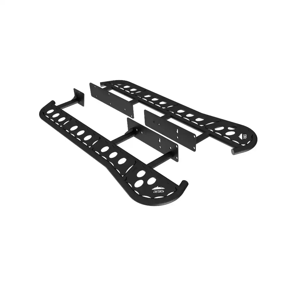 Top view of kick out rock sliders on white background