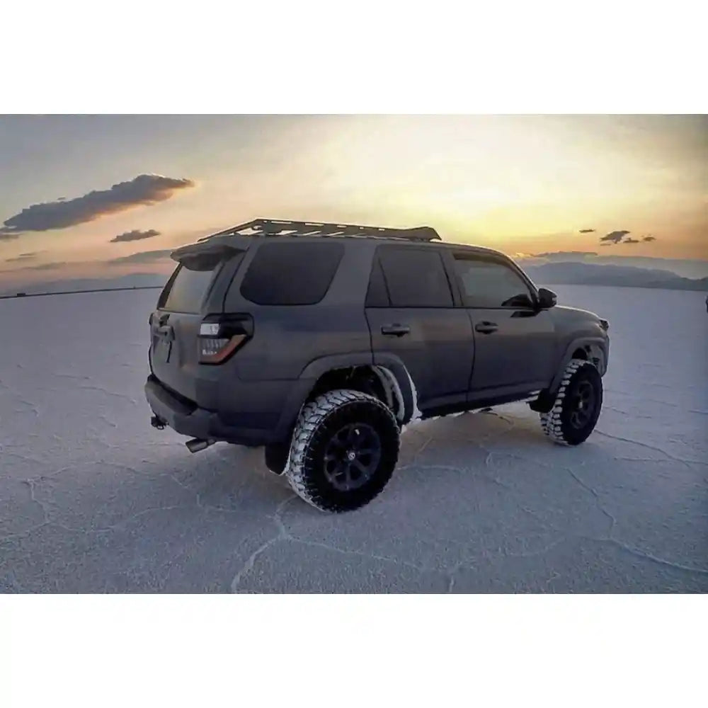Toyota 4Runner Prinsu Roof Rack 3/4 Length Rear View