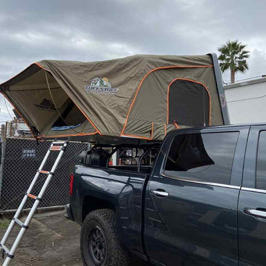 Tuff Stuff® Overland Alpha™ Hard Top Side Open Tent  Mounted View