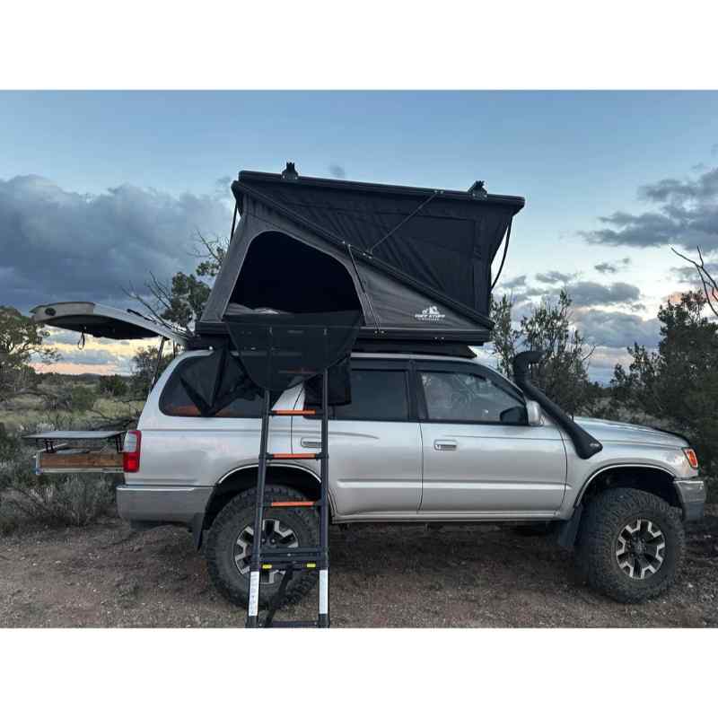 vehicle roof top tents Tuff Stuff Overland TS-1-1900BLK Alpine Sixtyone Aluminum Shell Roof Top Tent