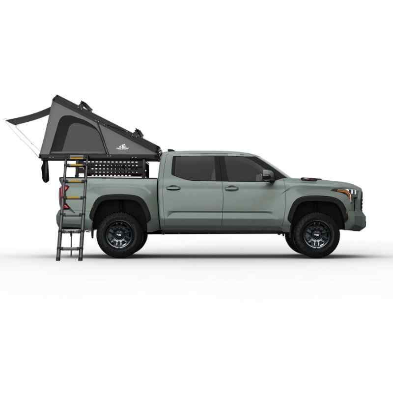 truck bed roof top tent Tuff Stuff Overland TS-1-1900BLK Alpine Sixtyone Aluminum Shell Roof Top Tent