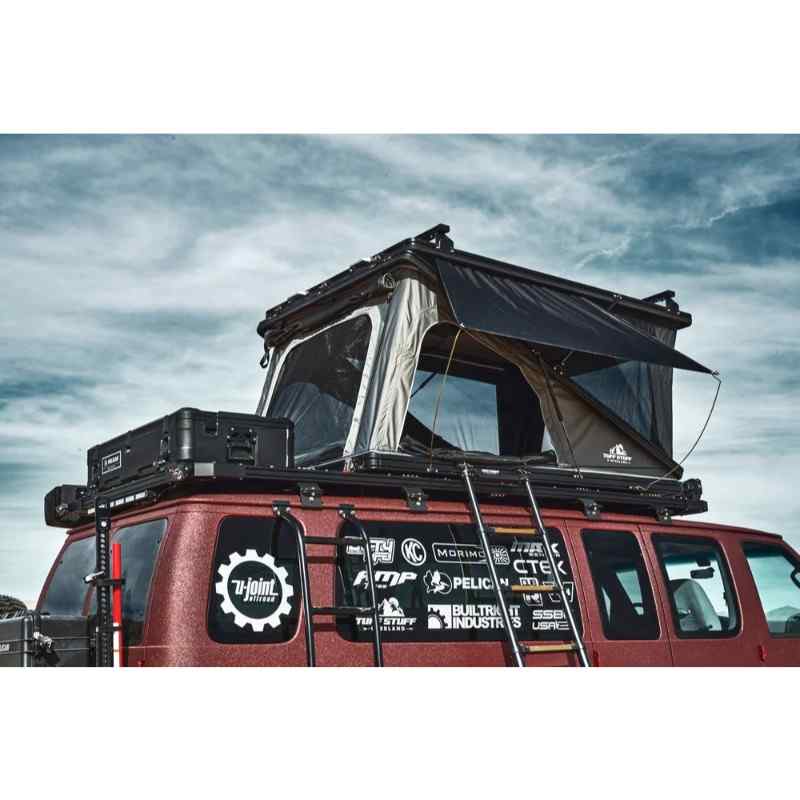 redtail overland hard-shell rooftop tent Tuff Stuff Overland TS-1-1900BLK Alpine Sixtyone Aluminum Shell Roof Top Tent